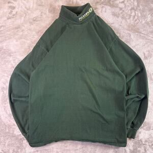 VTG Y2K Green Bay Packers Mock Neck Sweatshirt Pro Player NFL Embroidered